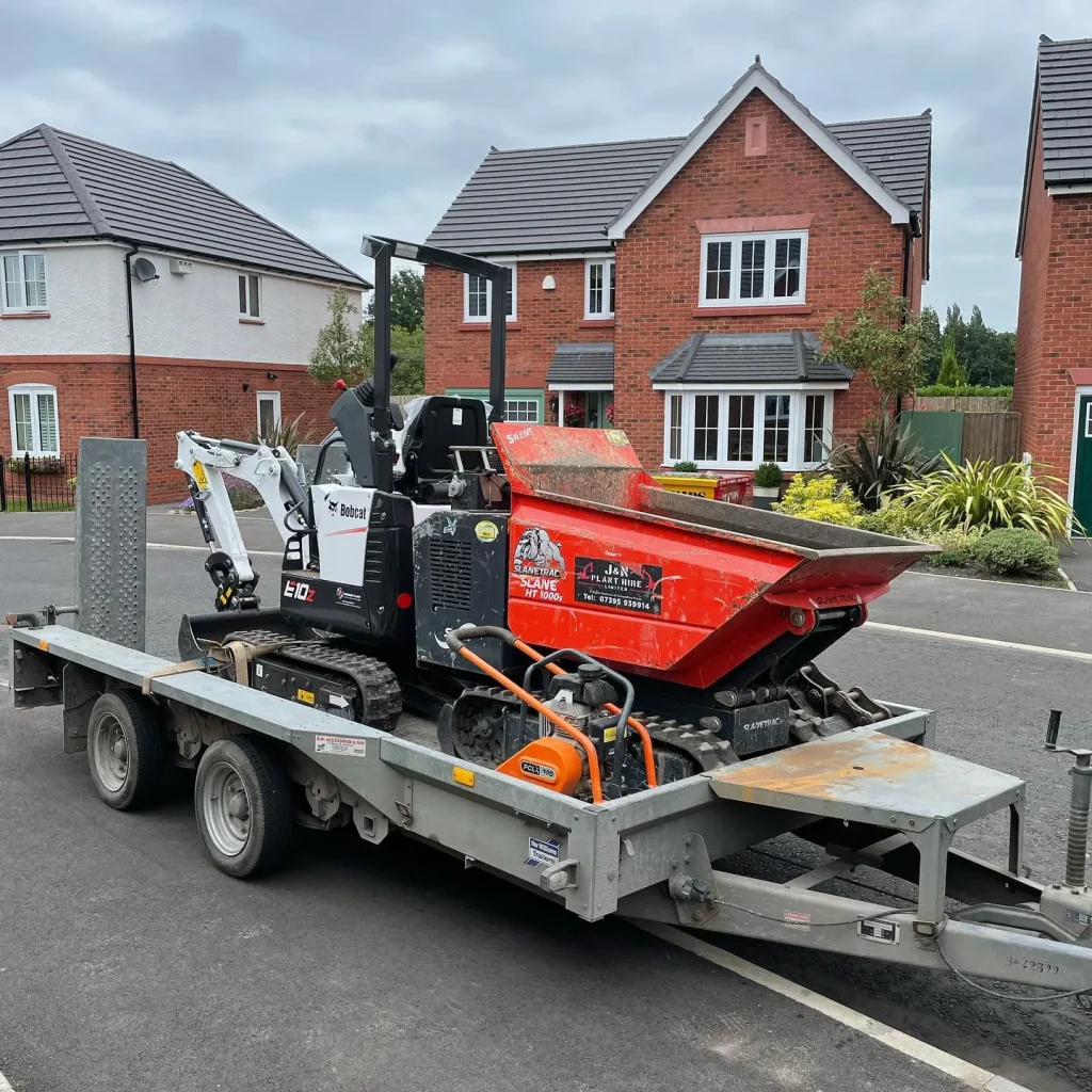 Plant Hire Equipment being delivered